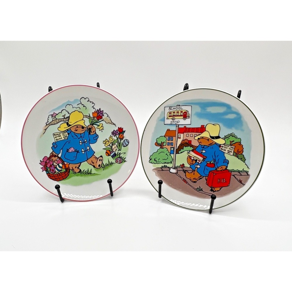 Vintage Paddington Bear 1979 Ceramic Collectors plates with Original Box  1 Cert